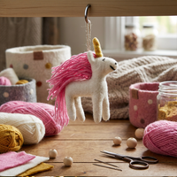 Felt Mystic Unicorn Hanging Decoration
