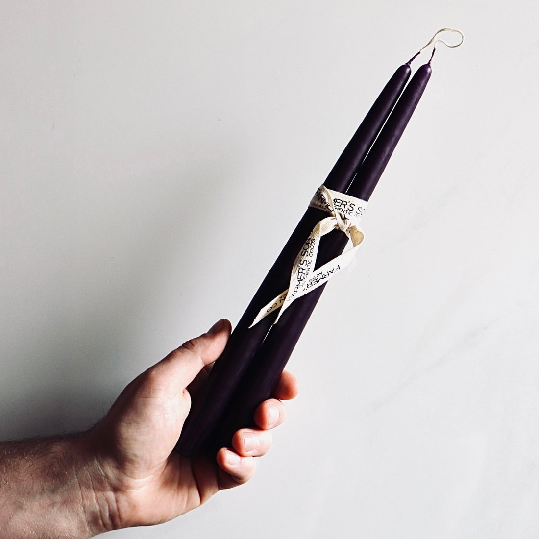 Dark Purple Taper Candle - Set of Two