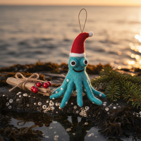 Felt Holiday Octopus Decoration