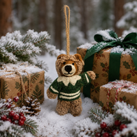 Felt Barney the Bear Hanging Decoration