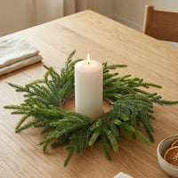 Real Touch Faux Norfolk Pine Wreath - 12 Inch