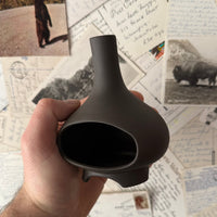 Ceramic Grey Chiminea Incense Burner