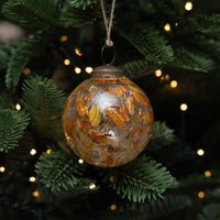 Amber Botanical Ornament - Three Inch