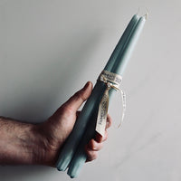 Glacier Blue Taper Candle - Set of Two