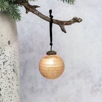 Straw Cut Glass Rustic Ornament - Three Inch