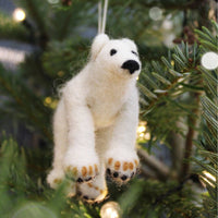 Felt Polar Bear Hanging Decoration