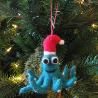 Felt Holiday Octopus Decoration