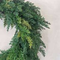 Real Touch Faux Cypress Wreath - 24 Inch