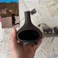Ceramic Grey Chiminea Incense Burner