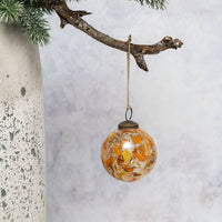 Amber Botanical Ornament - Three Inch