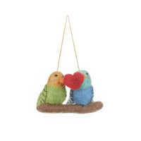 Felt Lovebirds Hanging Decoration