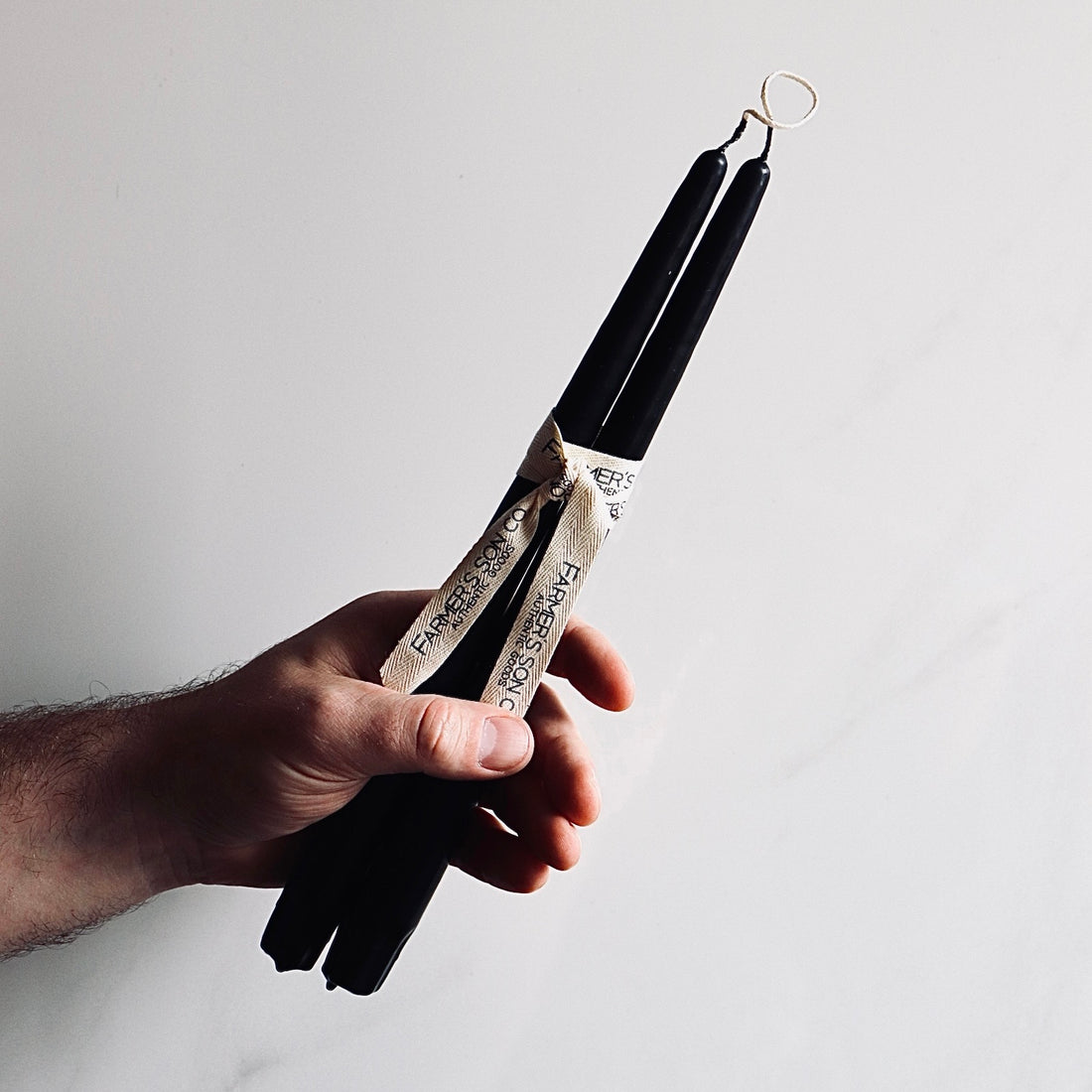Black Taper Candle - Set of Two