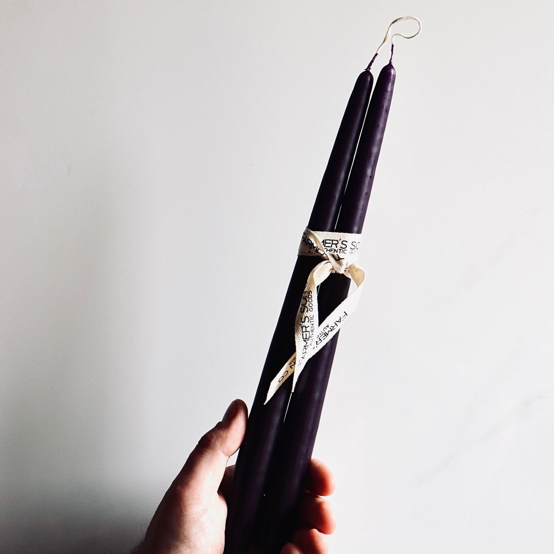 Dark Purple Taper Candle - Set of Two