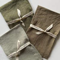 Linen Kitchen Towel - Grass Green