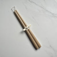 Antique Beige Taper Candle - Set of Two