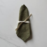 Linen Dinner Napkin - Grass Green