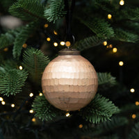Straw Cut Glass Rustic Ornament - Three Inch