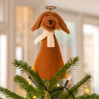 Felt Dog Christmas Tree Topper