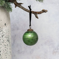 Evergreen Cut Glass Rustic Ornament - Three Inch