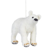 Felt Polar Bear Hanging Decoration