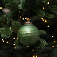 Evergreen Cut Glass Rustic Ornament - Three Inch