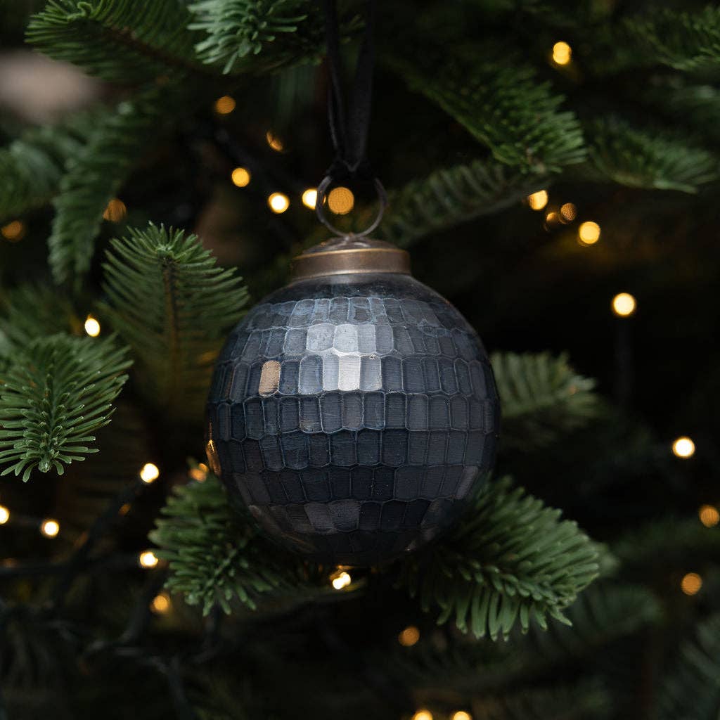 Thunder Cut Glass Rustic Ornament - Three Inch