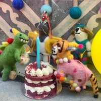 Felt Happy Birthday Dino Hanging Decoration