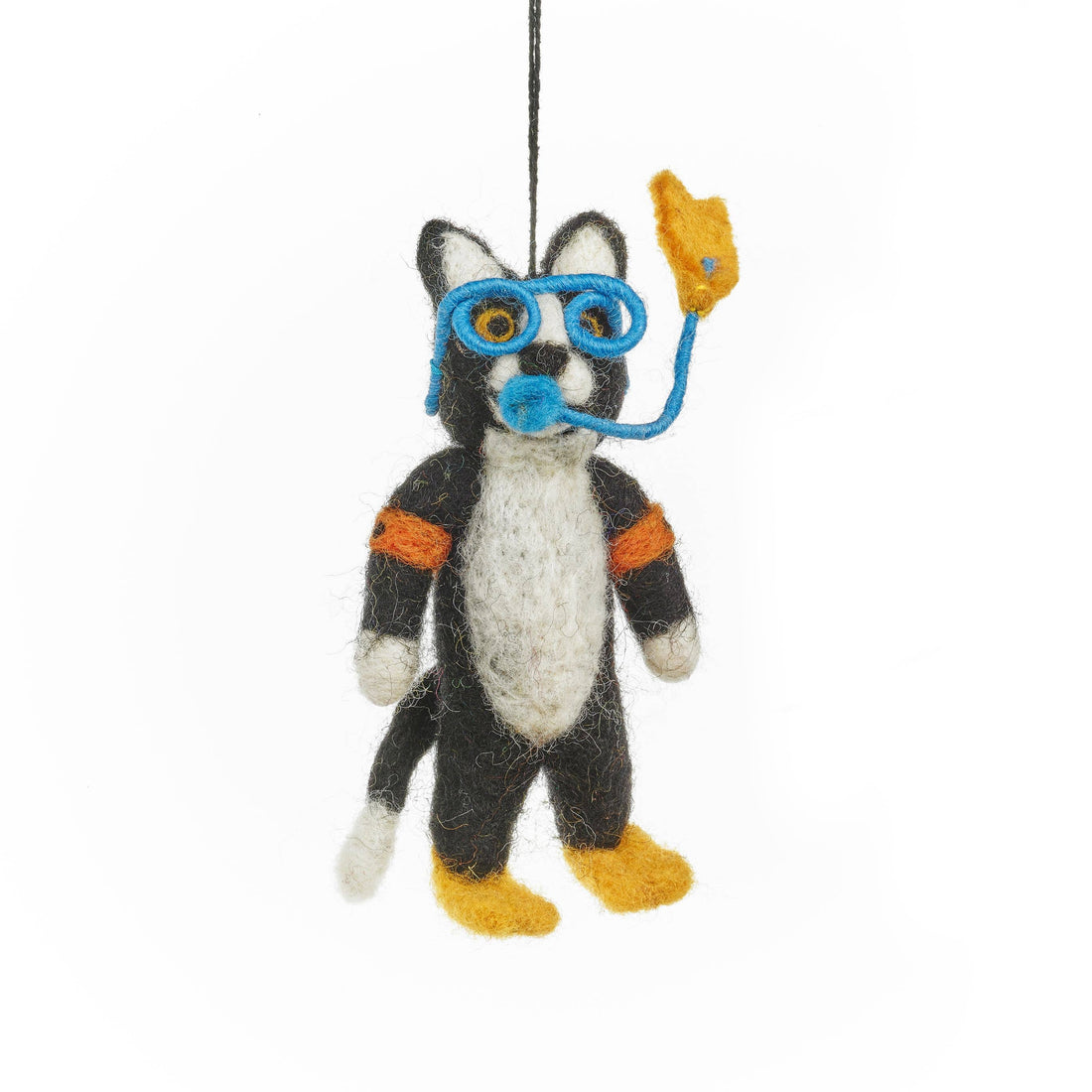 Felt Snorkeling Cat Hanging Decoration