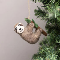 Felt Sloth Hanging Decoration
