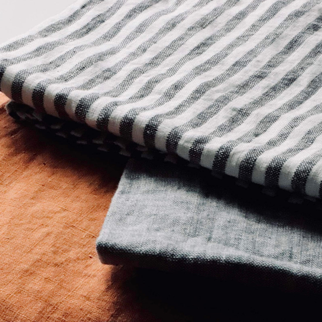 Linen Kitchen Towel - Grey Chambray