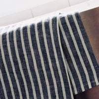Linen Kitchen Towel - Blue & White Ticking