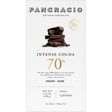 Pancracio - 70% Intense Cocoa Chocolate Bar