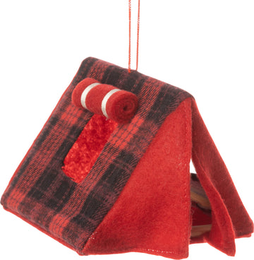 Plaid Mini Tent Hanging Ornament