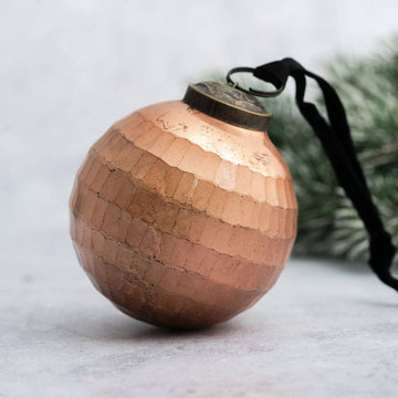 Flush Cut Glass Rustic Ornament - Three Inch