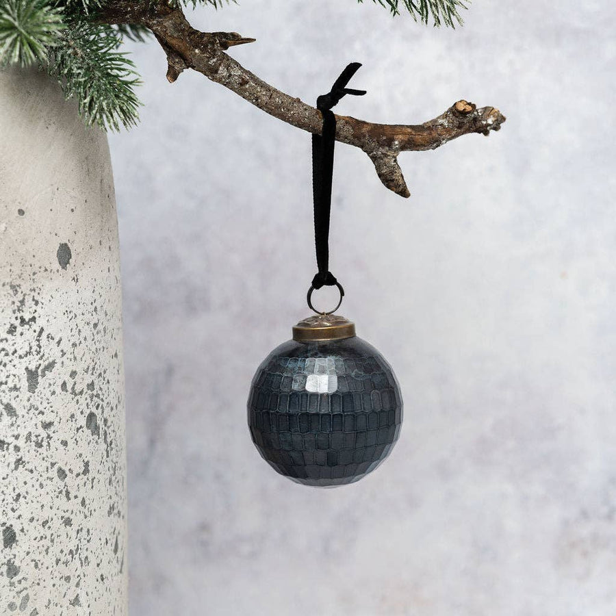 Thunder Cut Glass Rustic Ornament - Three Inch