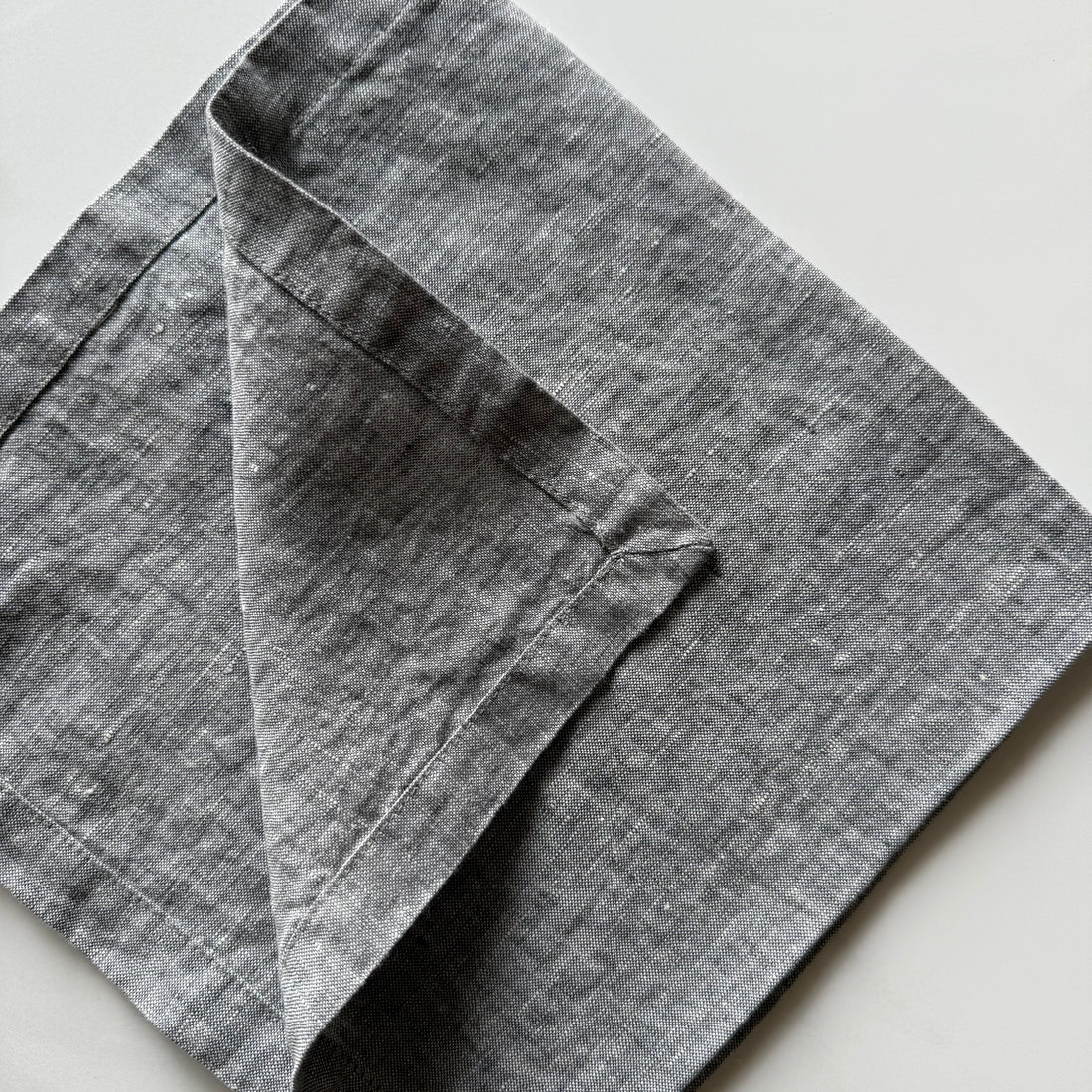 Linen Dinner Napkin - Grey Chambray