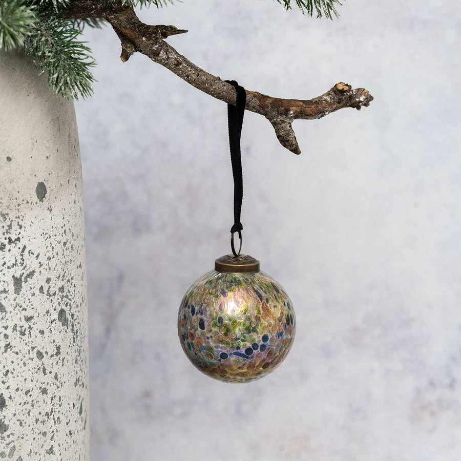 Multi Sparkle Cheena Ornament - Three Inch