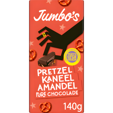 Jumbo - Pretzel, Cinnamon & Almond Dark Chocolate Bar