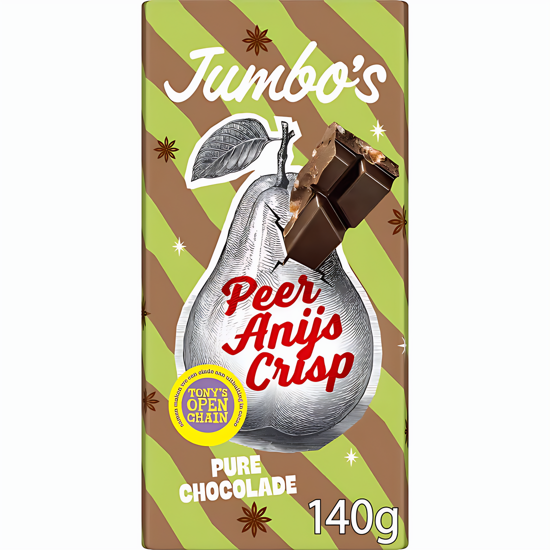 Jumbo - Pear, Anise & Crisp Dark Chocolate Bar