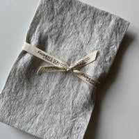 Linen Kitchen Towel - Black Pencil Stripe