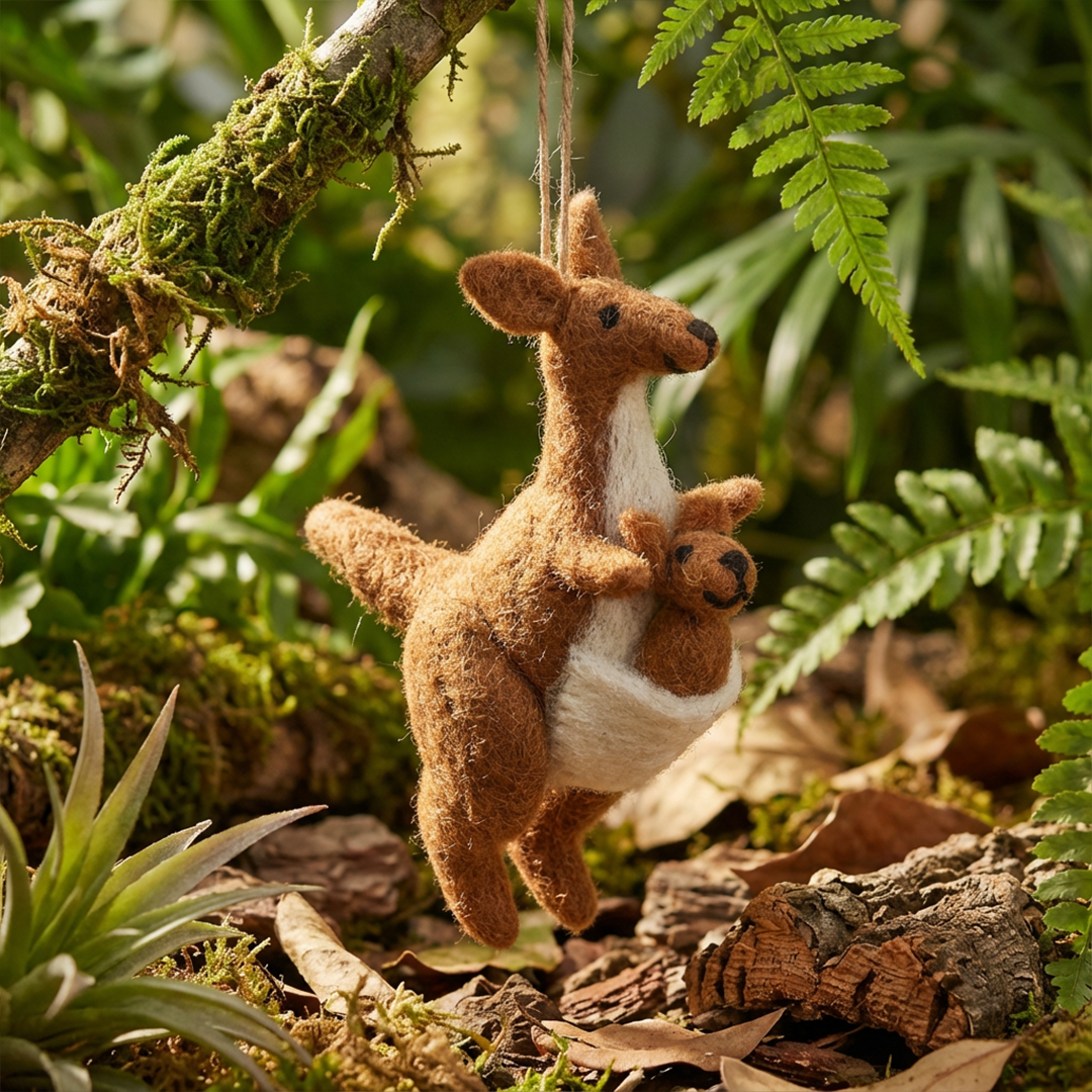 Felt Kanga & Roo Hanging Decoration