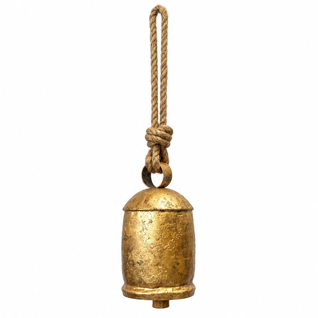 Rustic Gold Hanging Bell - Six Inch