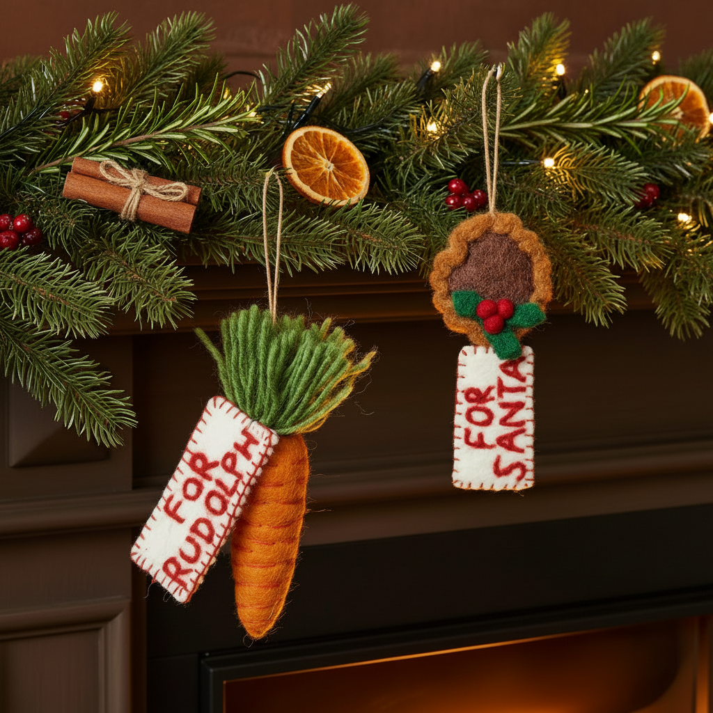Felt Snack for Santa Hanging Decoration