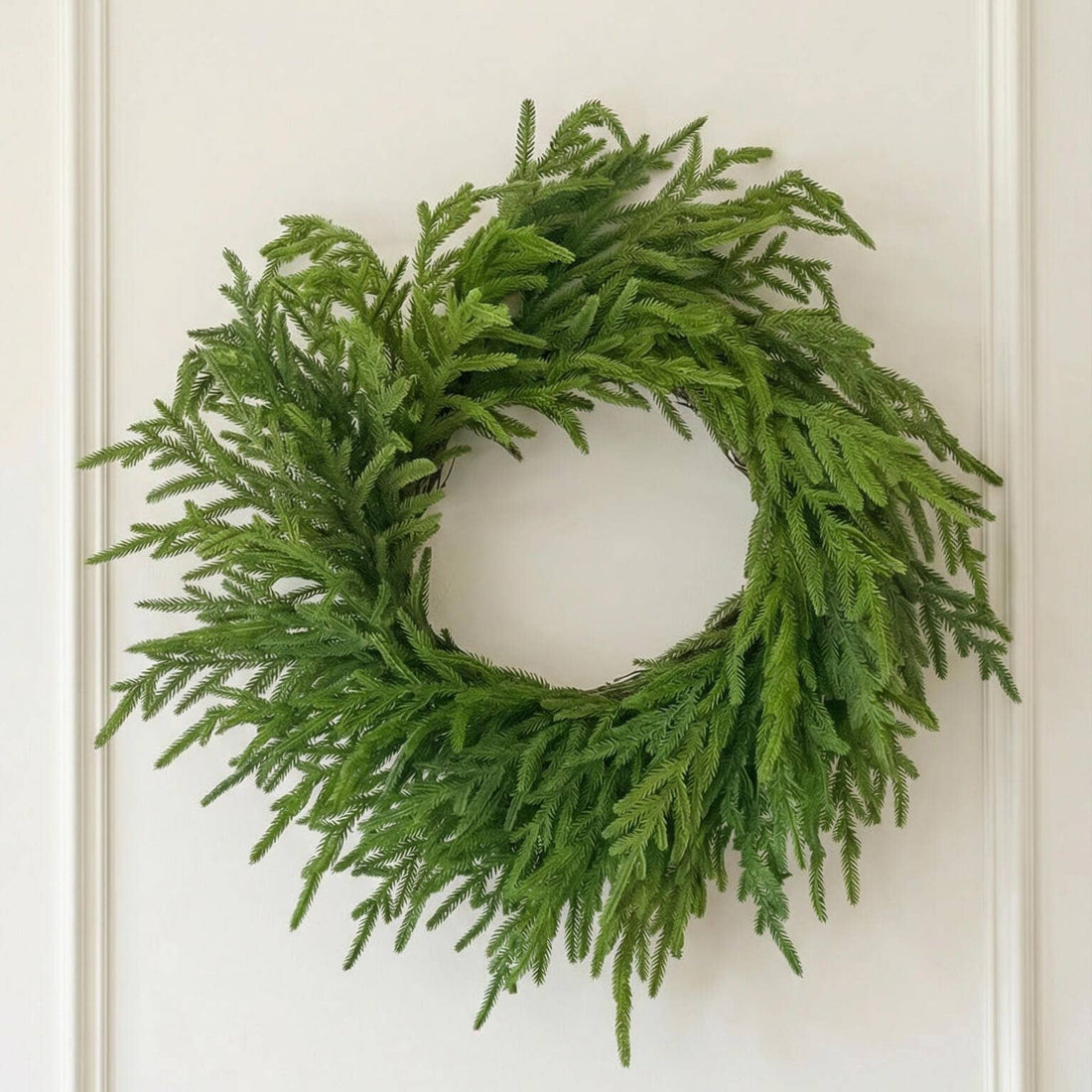 Real Touch Faux Norfolk Pine Wreath - 26 Inch