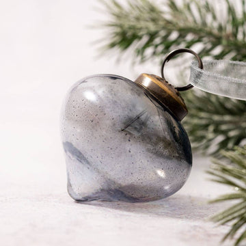 Slate Luster Glass Lantern Ornament - Three Inch