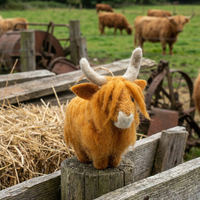Handmade  Felt Highland Cow Decoration