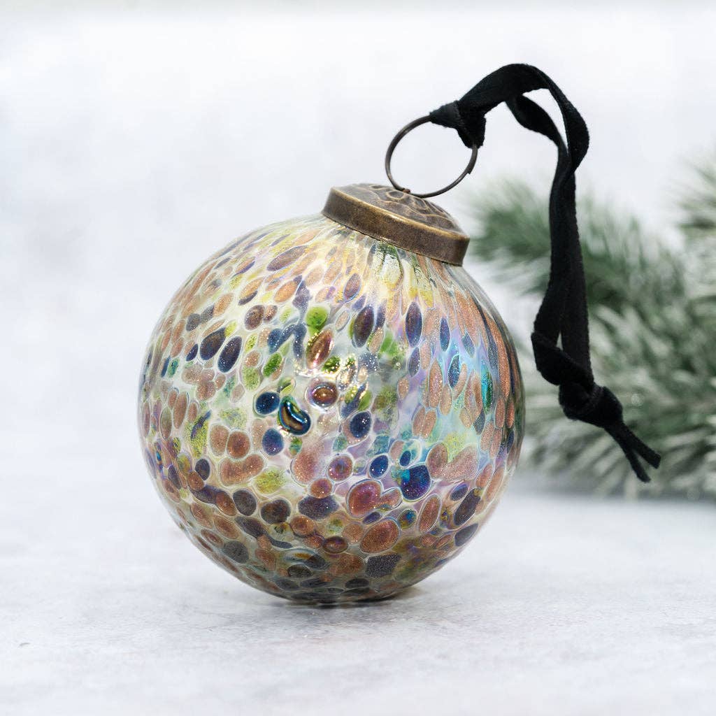 Multi Sparkle Cheena Ornament - Three Inch