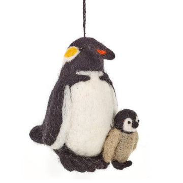 Felt Penguin Family Hanging Decoration