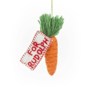 Felt Carrot for Rudolph Hanging Decoration