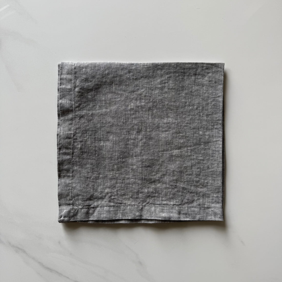 Linen Dinner Napkin - Grey Chambray